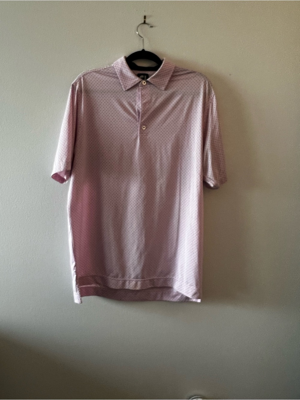 Men's Pink Short-Sleeve Golf Polo Shirt